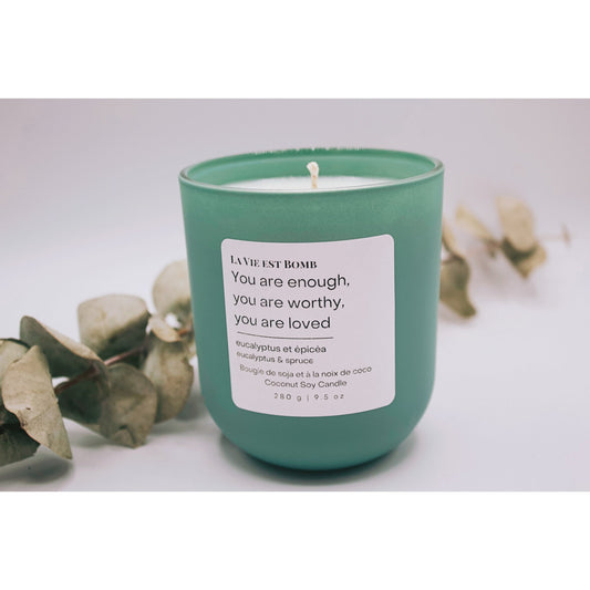 Eucalyptus & Spruce Coconut Soy Candle - La Vie Est Bomb